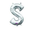 Goldengifts 16 in. Letter S Silver Supershape Foil Balloon GO1596938